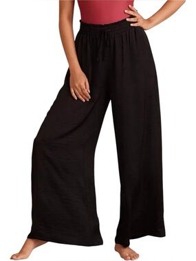 SUMMERSALT The Silky Luxe Palazzo Wide Leg Pants with Tie